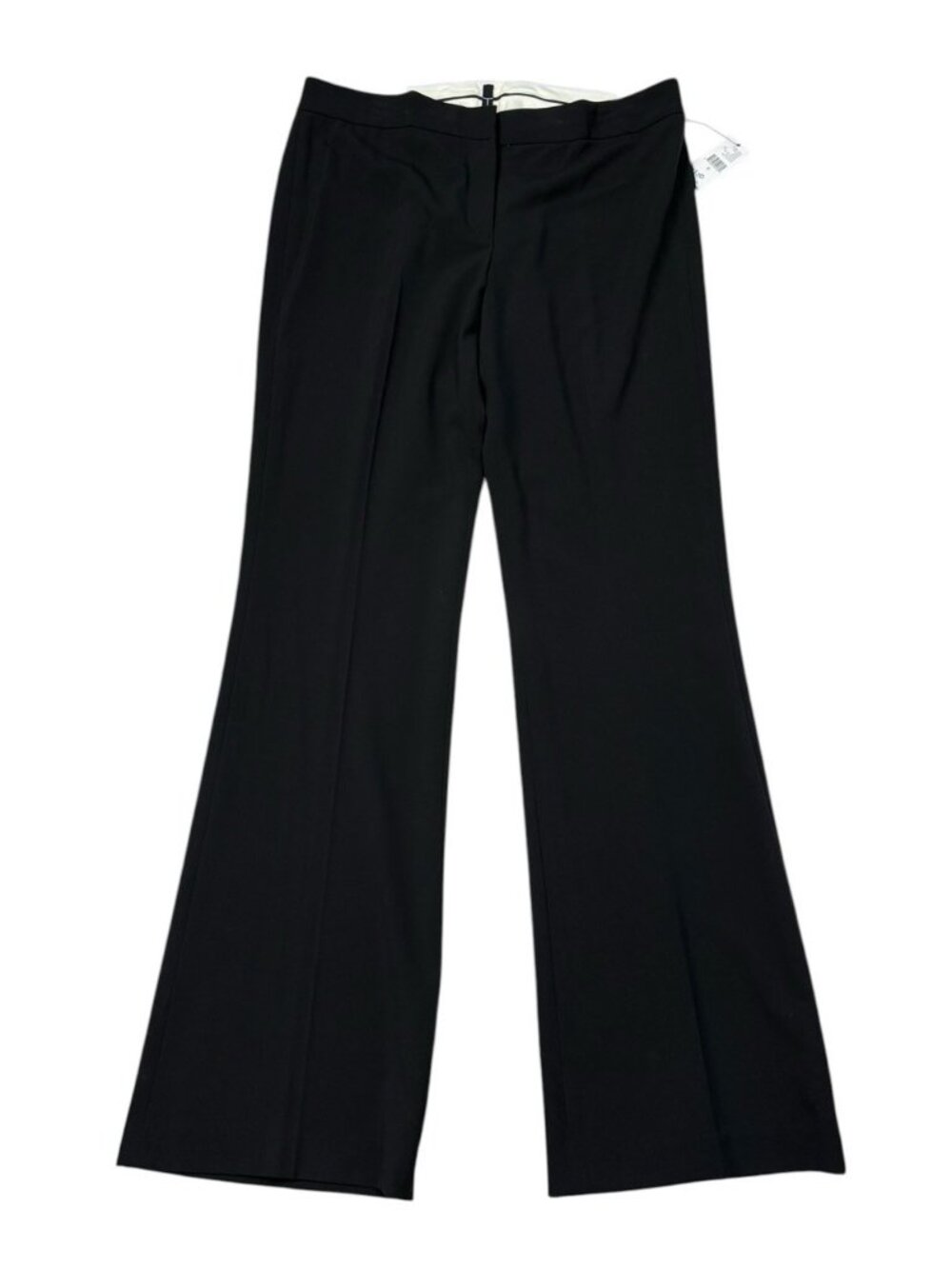 *New Tahari Hazel Dress Pant Size 8 Black Classic Straight Leg Dark Acadamia
